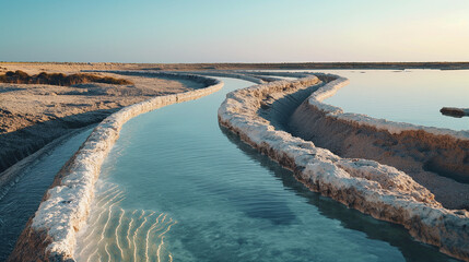 View of a river in calcar bed