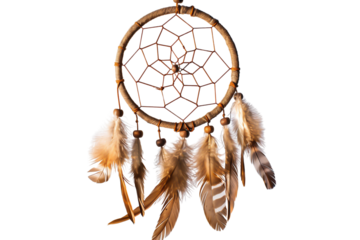Dreamcatcher with feathers and beads