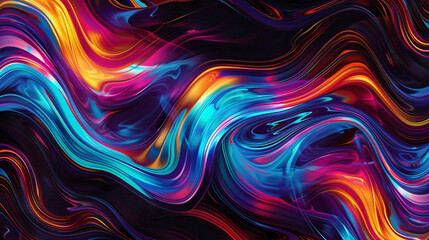 Obraz premium Abstract neon wave liquid suitable for backgrounds, posters, and book covers with a modern aesthetic