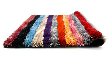 Textured rugs adding warmth to the floors isolated on white background, pop-art, png
