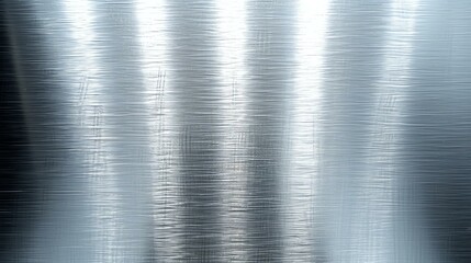 The image is a close-up of a shiny metal surface with a brushed texture.