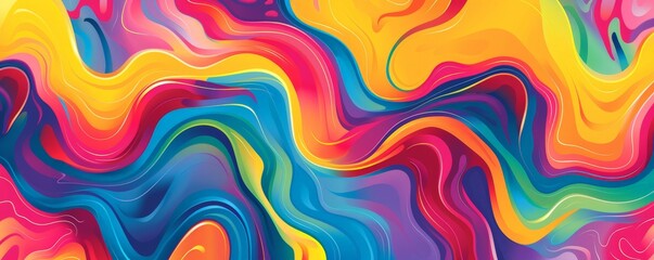 Psychedelic Waves Design a psychedelic-inspired background with undulating waves of bright, contrasting colors