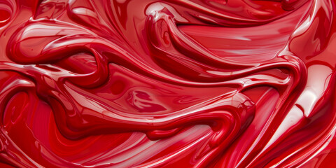 Vibrant Abstract Red Paint Texture   Swirling Artistic Background
