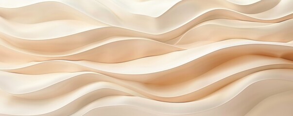 Obraz premium Sandy Dunes Design a background inspired by sand dunes using soft beige and cream colors, incorporating gentle curves and wave-like patterns