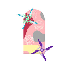 Scenery design on the window