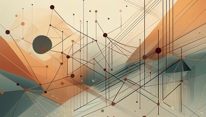 Abstract digital mountain range with dots suitable for website backgrounds, technologyrelated projects, graphic design, and modern art prints. Generative AI