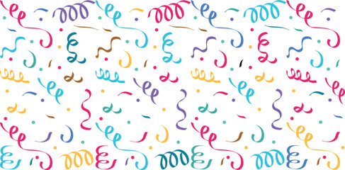 Confetti Popper Background with tiny pieces. Exploding party popper background