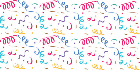 Confetti Popper Background with tiny pieces. Exploding party popper background