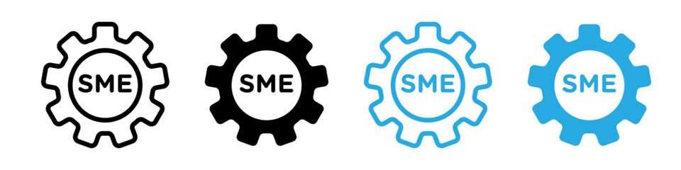 SME icon logo set vector