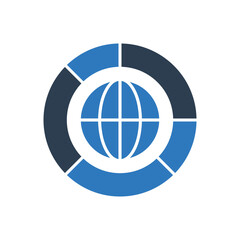 Global Report Icon - Pie Chart Icon