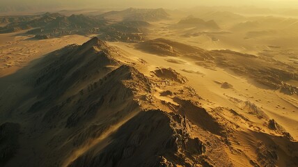 a wonderful picture of the desert from a bird's eye view, generated by AI