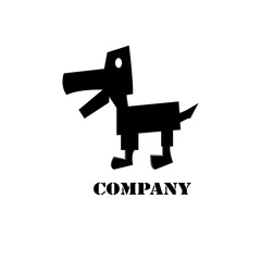 Simple robot dog logo design
