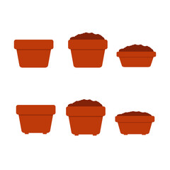 plant pot vector icon design