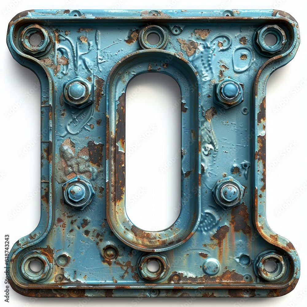 Aufkleber mysterious metal object featuring a prominent hole in the center, creating an intriguing and captiva