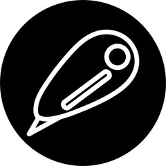 Corrector Line White Circle Black Icon Design