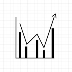 Bar chart icon vector design