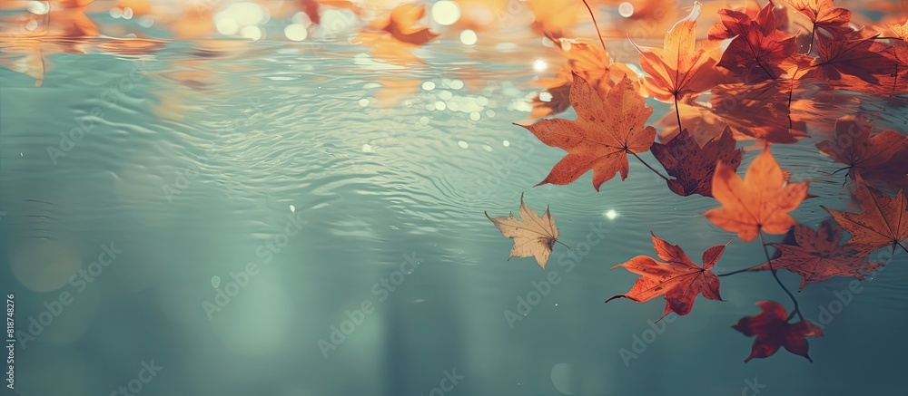 Poster autumn time a season characterized by falling leaves cool temperatures and earthy colors is perfect 
