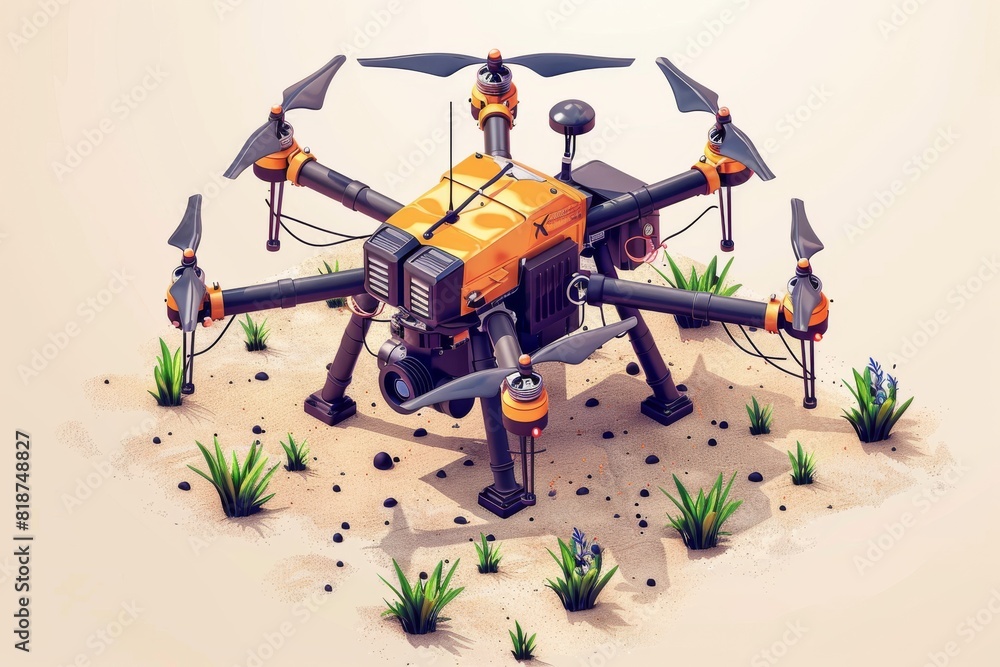 Poster sustainable agricultural field management using aerial tools and smart drones for expanded farming a