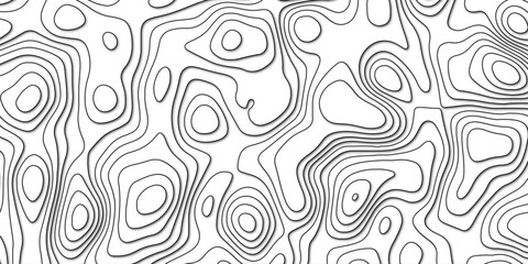 Obraz premium Hand-drawn contour pattern with dynamic terrain-inspired composition