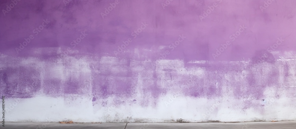 Poster a horizontal picture of a purple and white stucco wall with a concrete texture in the background cre