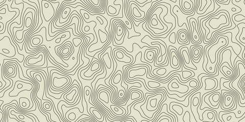 Abstract elevation contour lines with a layered and textured design style

