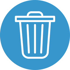 Trash Line White Circles Multi Colors Icon Design