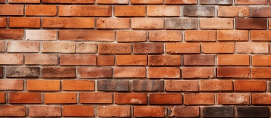 Obraz premium An orange red brick wall texture that can be used as a background for copy space images