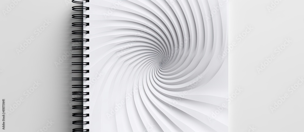 Poster realistic spiral notebook with blank copy space image