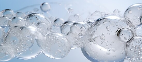 Close up view of water bubble foam ideal for Nature and Macro Photography Copy space image