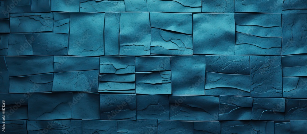 Fototapete an image of a blue wall with a textured relief pattern allowing room for additional content or text