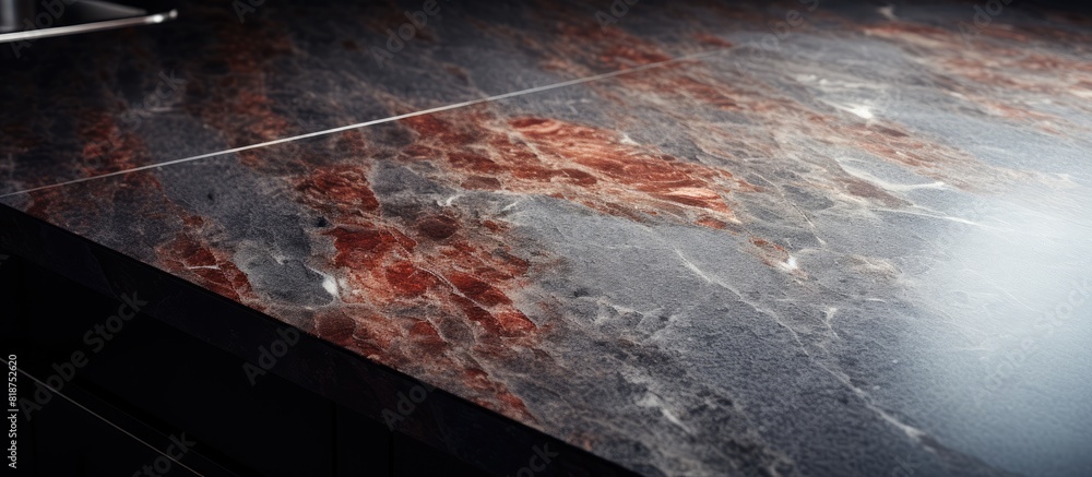 Aufkleber A clean and visually appealing image of a countertop floor or ceiling with a stone or granite texture creating a great contrast. Creative banner. Copyspace image