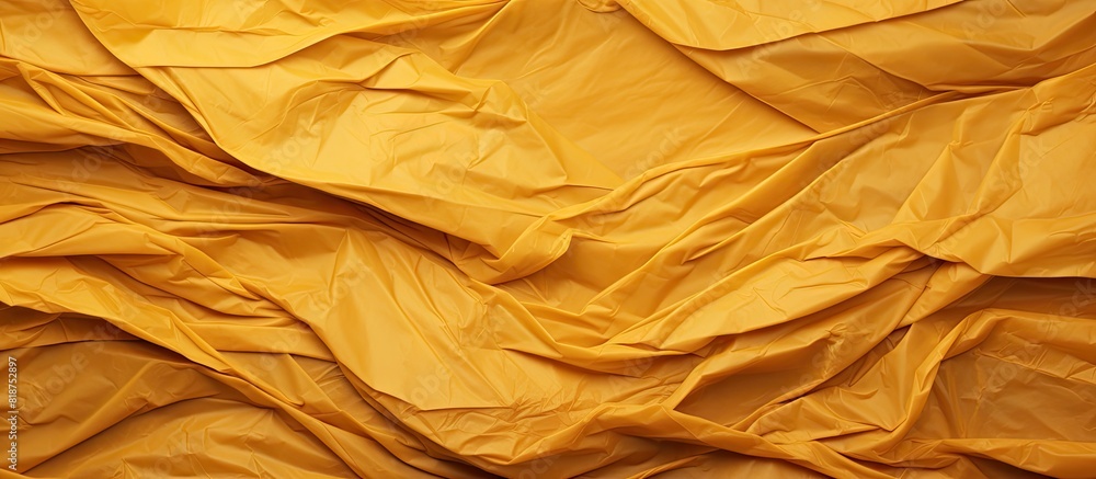 Poster A crumpled paper in shades of yellow brown creates a textured background creating a perfect area for placing additional images or text