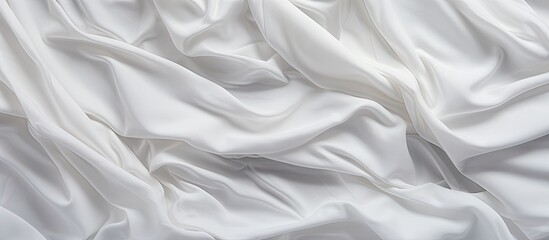 A crumpled fabric texture serves as a background for a copy space image