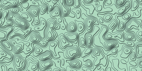 Fototapeta premium Complex overlapping contour lines for modern abstract map aesthetic
