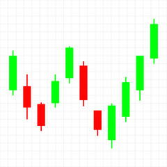 Candlestick chart icon vector design