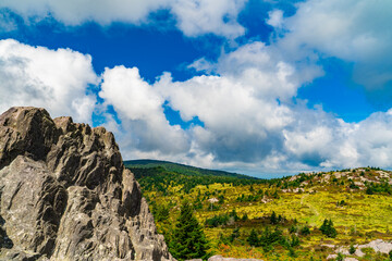Beautiful landscape in Grayson Highland State Park, Virginia