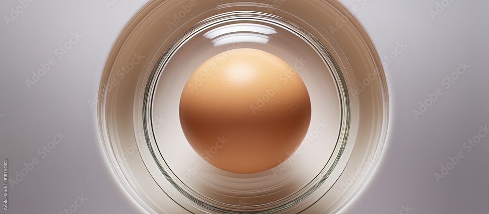 Poster a top view of a closeup egg carrier bathed in natural light with plenty of copy space image
