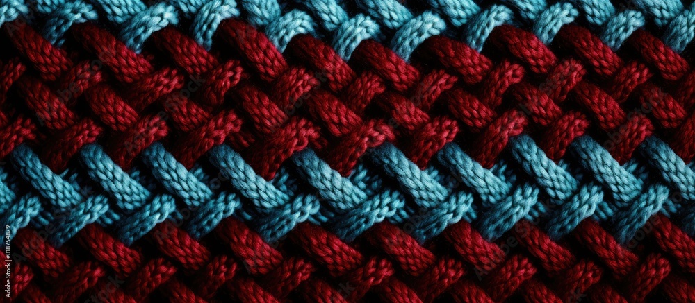 Poster a knitted plaid serving as a background specifically for a copy space image