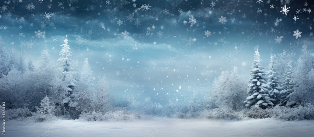 Poster a winter themed greeting card with a festive background for christmas and new year s holidays featur