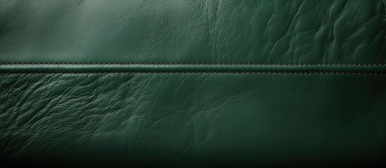 A green leather item constructed neatly. Creative banner. Copyspace image