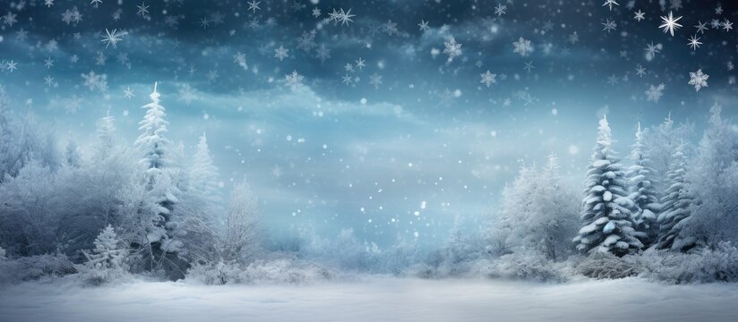 A winter themed greeting card with a festive background for Christmas and New Year s holidays featuring a copy space image