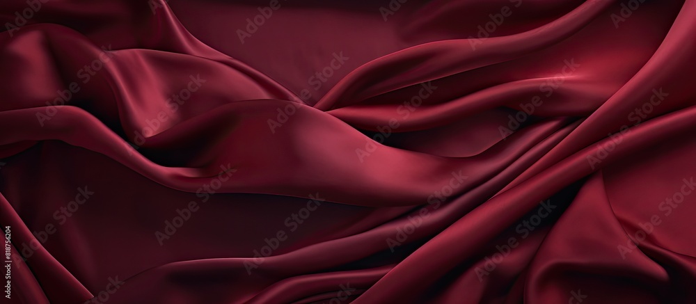 Poster a crumpled dark red fabric with copy space image