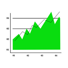 line chart icon vector design
