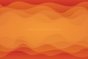 Fototapeta premium orange gradient abstract background with realistic transparent vector shadow wave lines