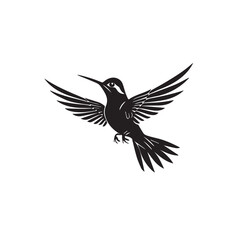 Naklejka premium Hummingbird in cartoon, doodle style. Image for t-shirt, web, mobile apps and ui. Isolated 2d vector illustration in logo, icon, sketch style, Eps 10. AI Generative