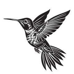 Obraz premium Hummingbird in cartoon, doodle style. Image for t-shirt, web, mobile apps and ui. Isolated 2d vector illustration in logo, icon, sketch style, Eps 10. AI Generative