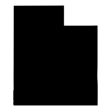 recommend clip art: Black solid map of the state of Utah