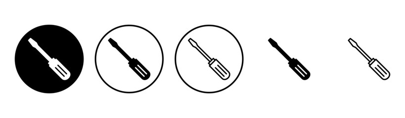 Screwdriver icon set. tools icon vector