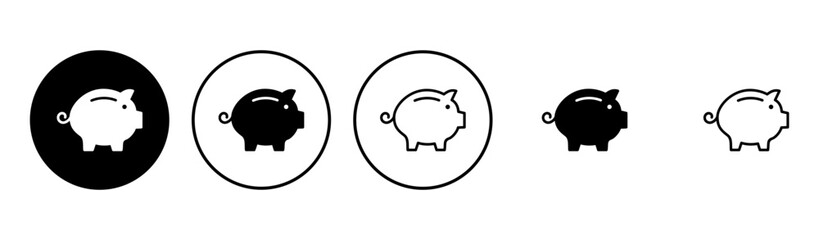Piggy bank icon vector. piggy money icon