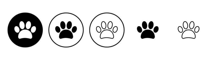 Paw icon set. paw print icon vector. dog or cat paw © AAVAA